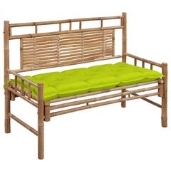 Sodo suoliukas su pagalvėle, 120cm, bambukas цена и информация | Садовые скамейки | pigu.lt