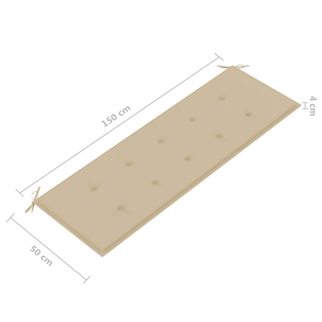 Sodo suoliukas su pagalvėle, 157x45x82,5cm kaina ir informacija | Lauko suolai | pigu.lt