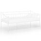 vidaXL Sofos-lovos rėmas, baltos spalvos, 90x200cm, metalas цена и информация | Lovos | pigu.lt