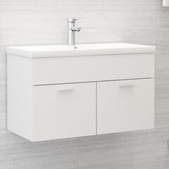 Spintelė praustuvui, 80x38,5x46 cm, balta цена и информация | Шкафчики для ванной | pigu.lt