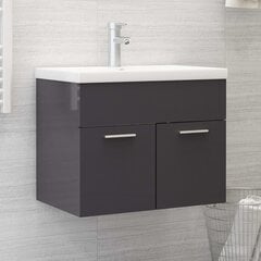 Spintelė praustuvui, 60x38,5x46 cm, pilka цена и информация | Шкафчики для ванной | pigu.lt