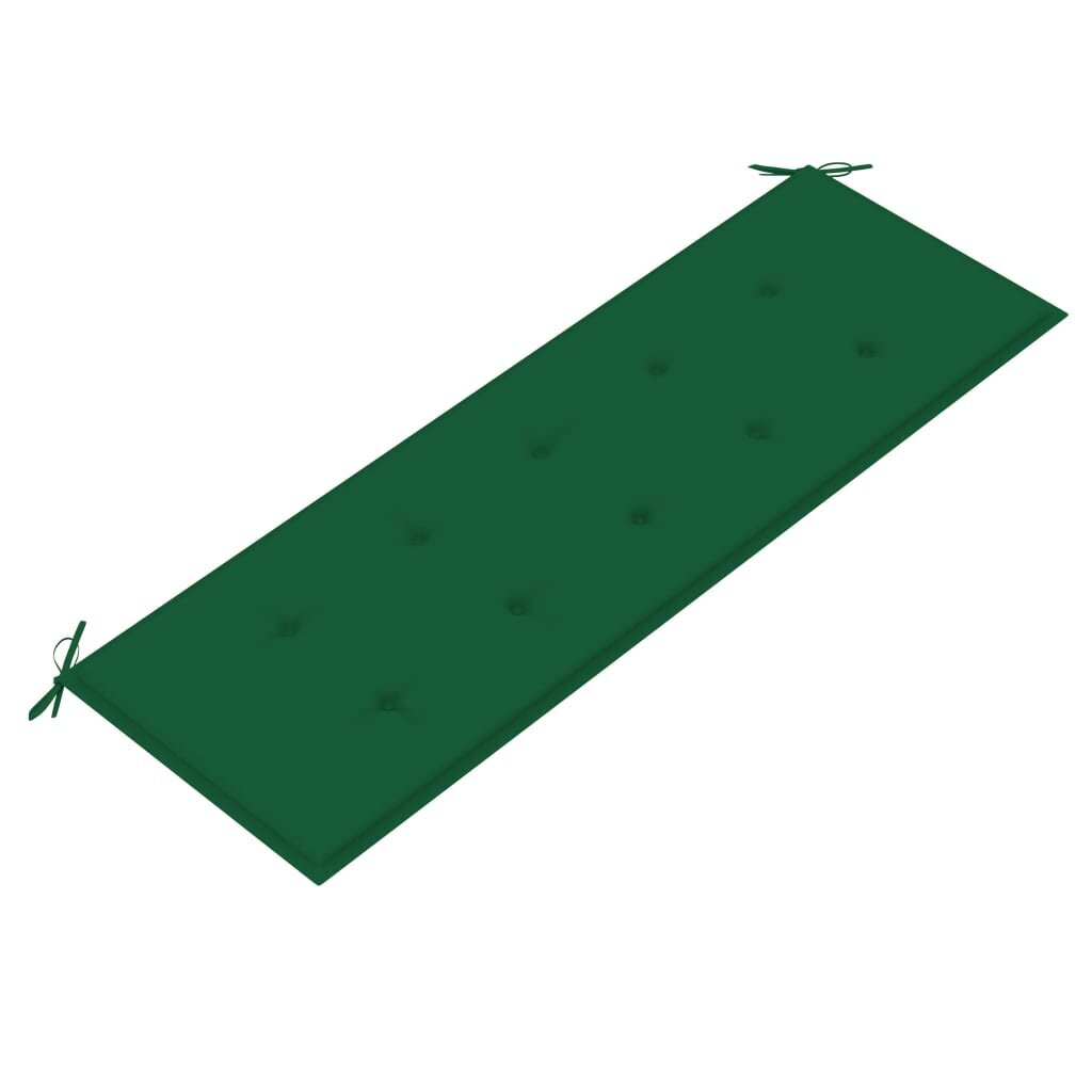 Sudedamas sodo suoliukas su pagalvėle, 159x57,5x90 cm, ruda цена и информация | Lauko suolai | pigu.lt