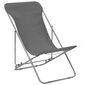 Sulankstomos paplūdimio kėdės, 2 vnt., pilkos kaina ir informacija | Lauko kėdės, foteliai, pufai | pigu.lt