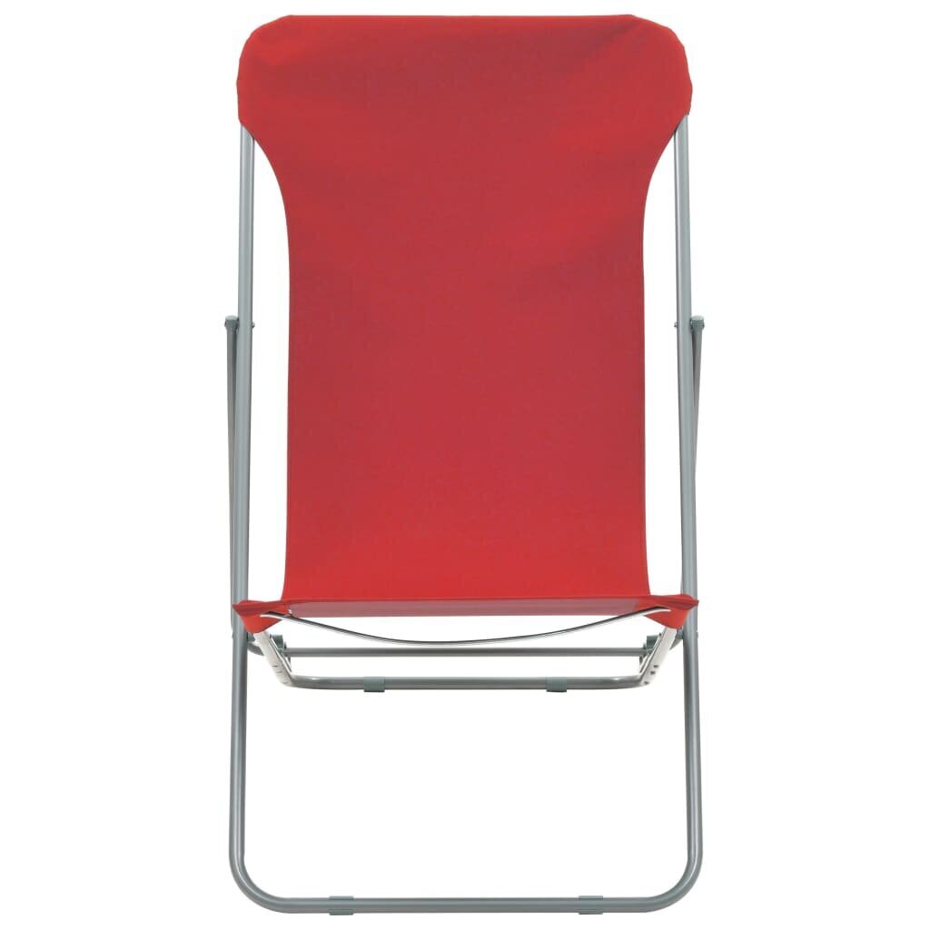 Sulankstomos paplūdimio kėdės, 2 vnt., raudonos kaina ir informacija | Lauko kėdės, foteliai, pufai | pigu.lt