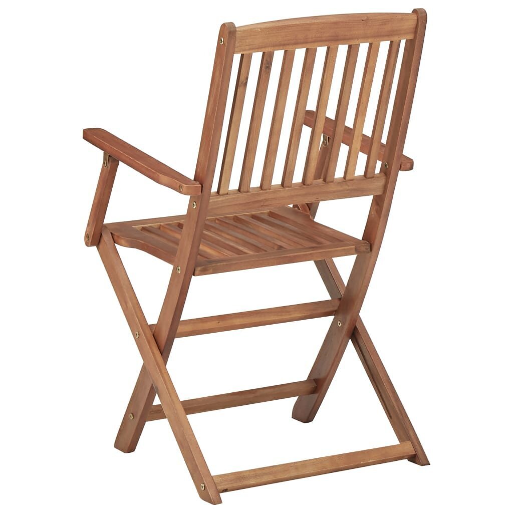 Sulankstomos lauko kėdės, 2vnt., akacijos medienos masyvas kaina ir informacija | Lauko kėdės, foteliai, pufai | pigu.lt