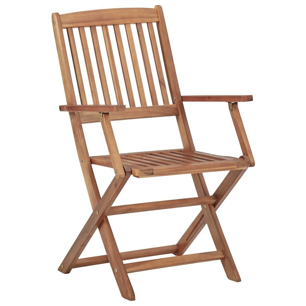 Sulankstomos lauko kėdės, 2vnt., akacijos medienos masyvas kaina ir informacija | Lauko kėdės, foteliai, pufai | pigu.lt