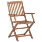 Sulankstomos lauko kėdės, 4vnt., akacijos medienos masyvas kaina ir informacija | Lauko kėdės, foteliai, pufai | pigu.lt