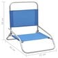Sulankstomos paplūdimio kėdės, 2 vnt., mėlynos цена и информация | Lauko kėdės, foteliai, pufai | pigu.lt