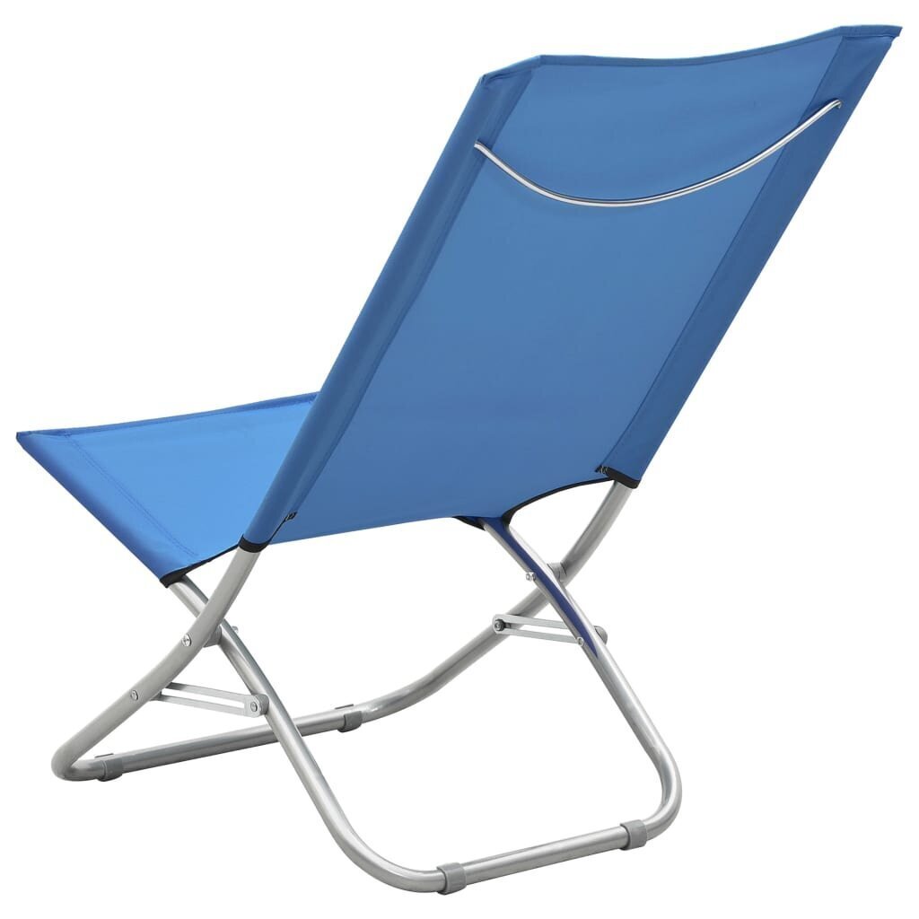 Sulankstomos paplūdimio kėdės, 2 vnt., mėlynos kaina ir informacija | Lauko kėdės, foteliai, pufai | pigu.lt