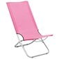 Sulankstomos paplūdimio kėdės, 2 vnt., rožinės kaina ir informacija | Lauko kėdės, foteliai, pufai | pigu.lt