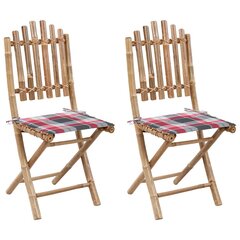Sulankstomos sodo kėdės su pagalvėlėmis, 2vnt. kaina ir informacija | Lauko kėdės, foteliai, pufai | pigu.lt