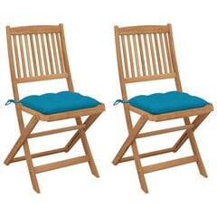 Sulankstomos sodo kėdės su pagalvėmis, 2vnt. kaina ir informacija | Lauko kėdės, foteliai, pufai | pigu.lt