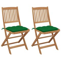 Sulankstomos sodo kėdės su pagalvėmis, 2vnt. цена и информация | Садовые стулья, кресла, пуфы | pigu.lt
