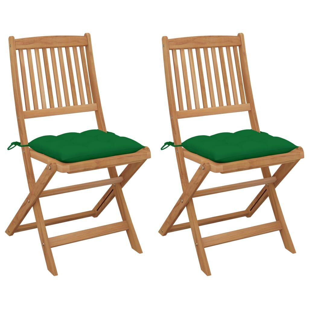 Sulankstomos sodo kėdės su pagalvėmis, 2vnt. цена и информация | Lauko kėdės, foteliai, pufai | pigu.lt