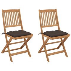 Sulankstomos sodo kėdės su pagalvėmis, 2vnt. kaina ir informacija | Lauko kėdės, foteliai, pufai | pigu.lt