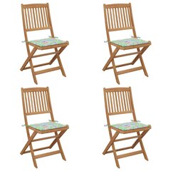 Sulankstomos sodo kėdės su pagalvėmis, 4vnt. цена и информация | Садовые стулья, кресла, пуфы | pigu.lt