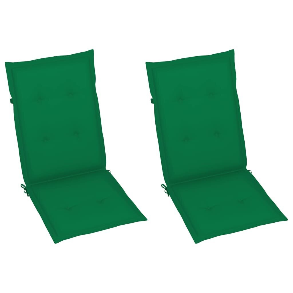 Supama kėdė su pagalvėle, žalia kaina ir informacija | Svetainės foteliai | pigu.lt