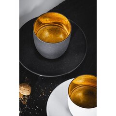 Puodelis espresso kavai su lėkštute dovanų dėžutėje Cosmo GOLD kaina ir informacija | Taurės, puodeliai, ąsočiai | pigu.lt