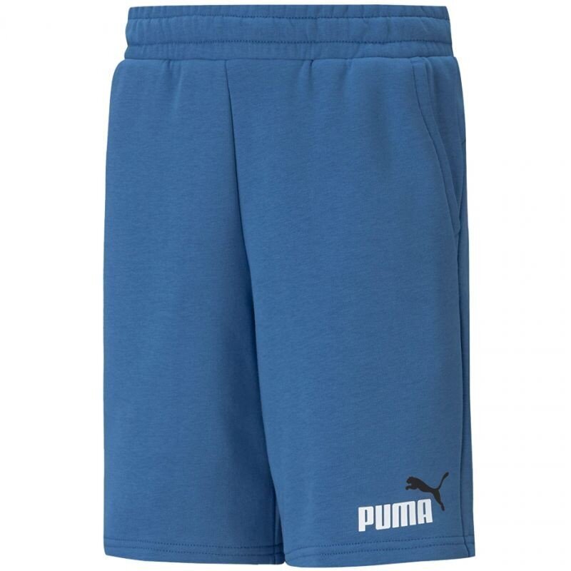 Sportiniai šortai berniukams Puma ESS + Col Junior shorts 586989 13, mėlyni kaina ir informacija | Šortai berniukams | pigu.lt