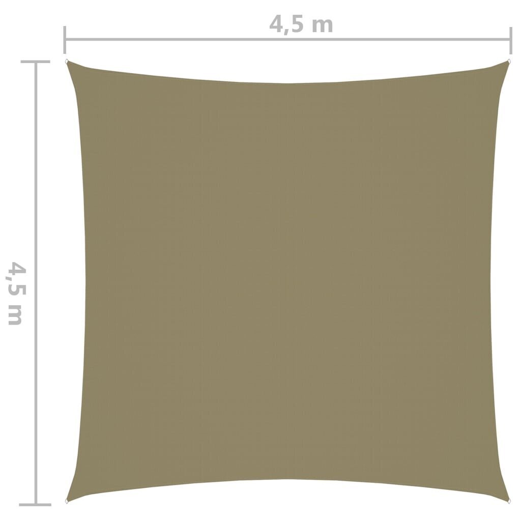 Uždanga nuo saulės, 4,5x4,5 m, smėlio spalvos цена и информация | Skėčiai, markizės, stovai | pigu.lt