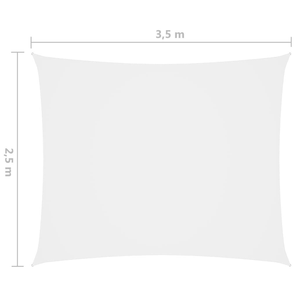 Uždanga nuo saulės, 2,5x3,5 m, balta kaina ir informacija | Skėčiai, markizės, stovai | pigu.lt