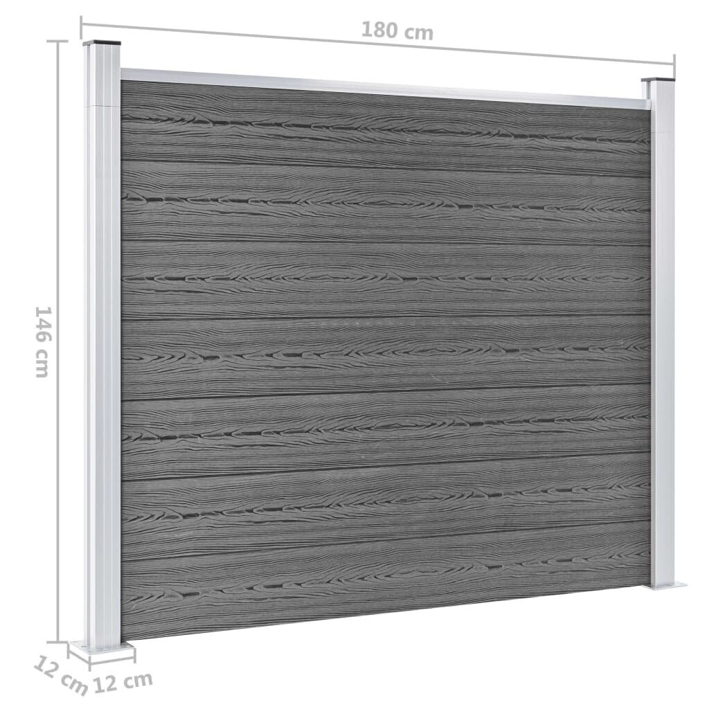 Tvoros segmentas vidaXL 180x146 cm kaina ir informacija | Tvoros ir jų priedai | pigu.lt