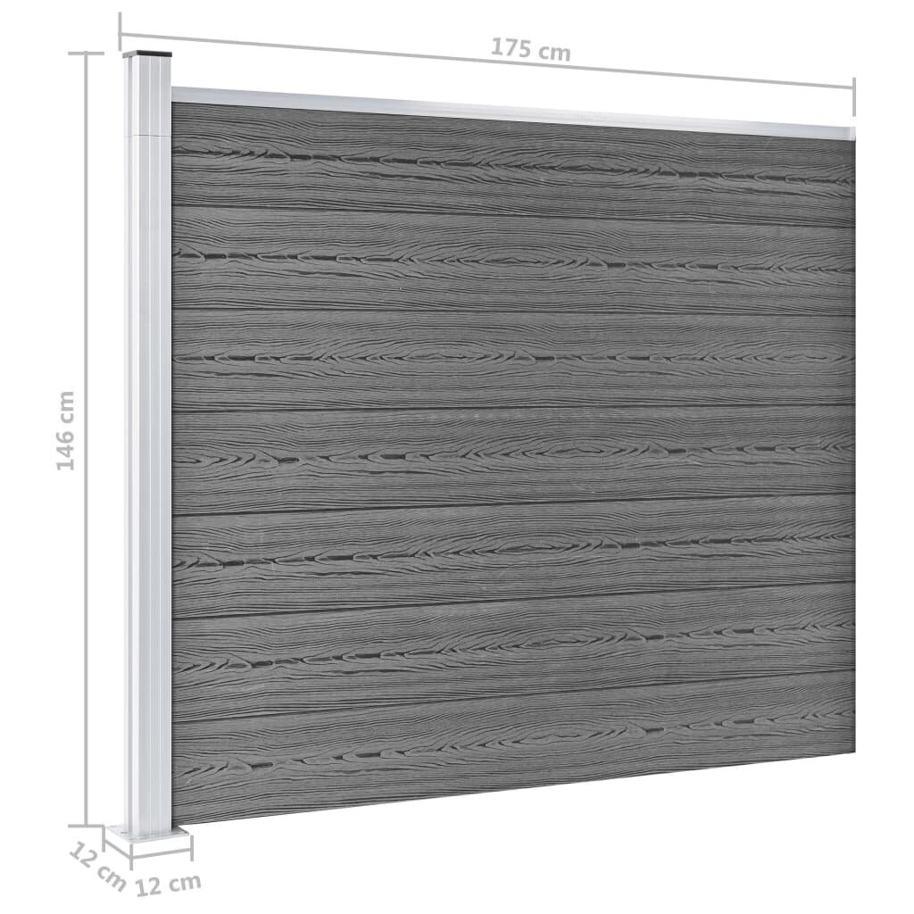 Tvoros segmentas vidaXL 175x146 cm kaina ir informacija | Tvoros ir jų priedai | pigu.lt