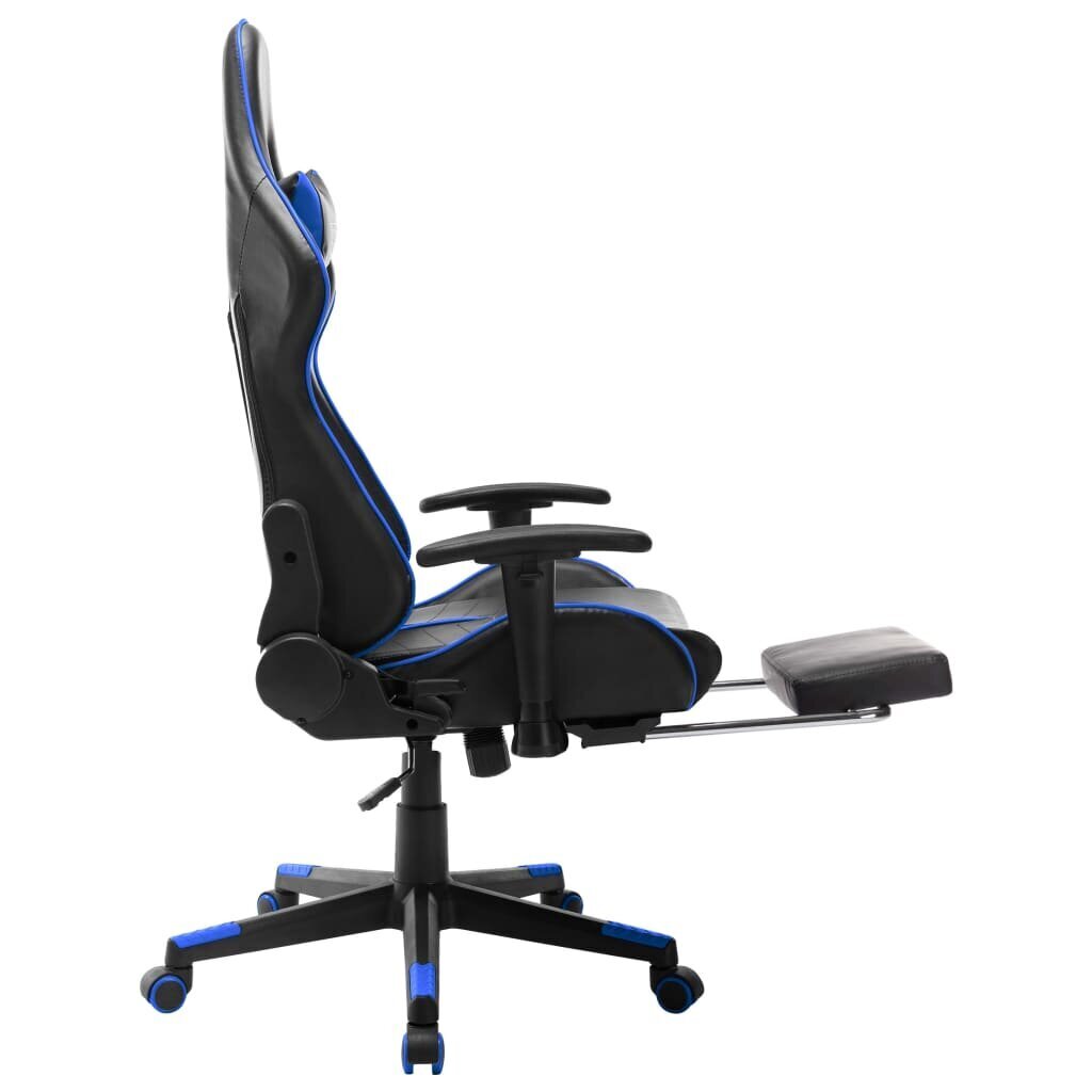 Žaidimų kėdė su pakoja, juoda ir mėlyna kaina ir informacija | Biuro kėdės | pigu.lt