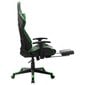 Žaidimų kėdė su pakoja, juoda ir žalia kaina ir informacija | Biuro kėdės | pigu.lt