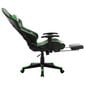 Žaidimų kėdė su pakoja, juoda ir žalia kaina ir informacija | Biuro kėdės | pigu.lt