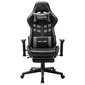 Žaidimų kėdė su pakoja, juoda ir pilka kaina ir informacija | Biuro kėdės | pigu.lt