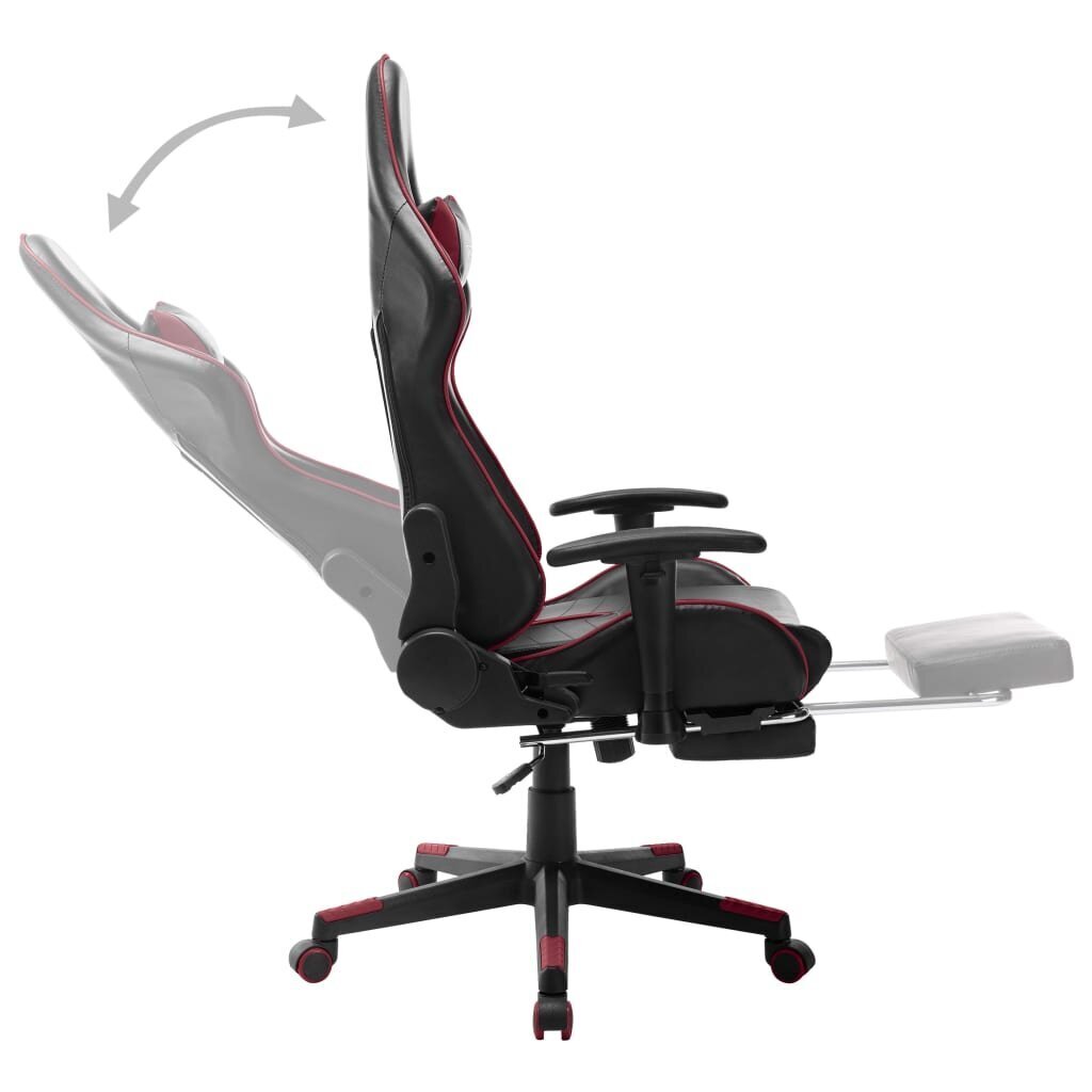 Žaidimų kėdė su pakoja, juoda ir raudona kaina ir informacija | Biuro kėdės | pigu.lt