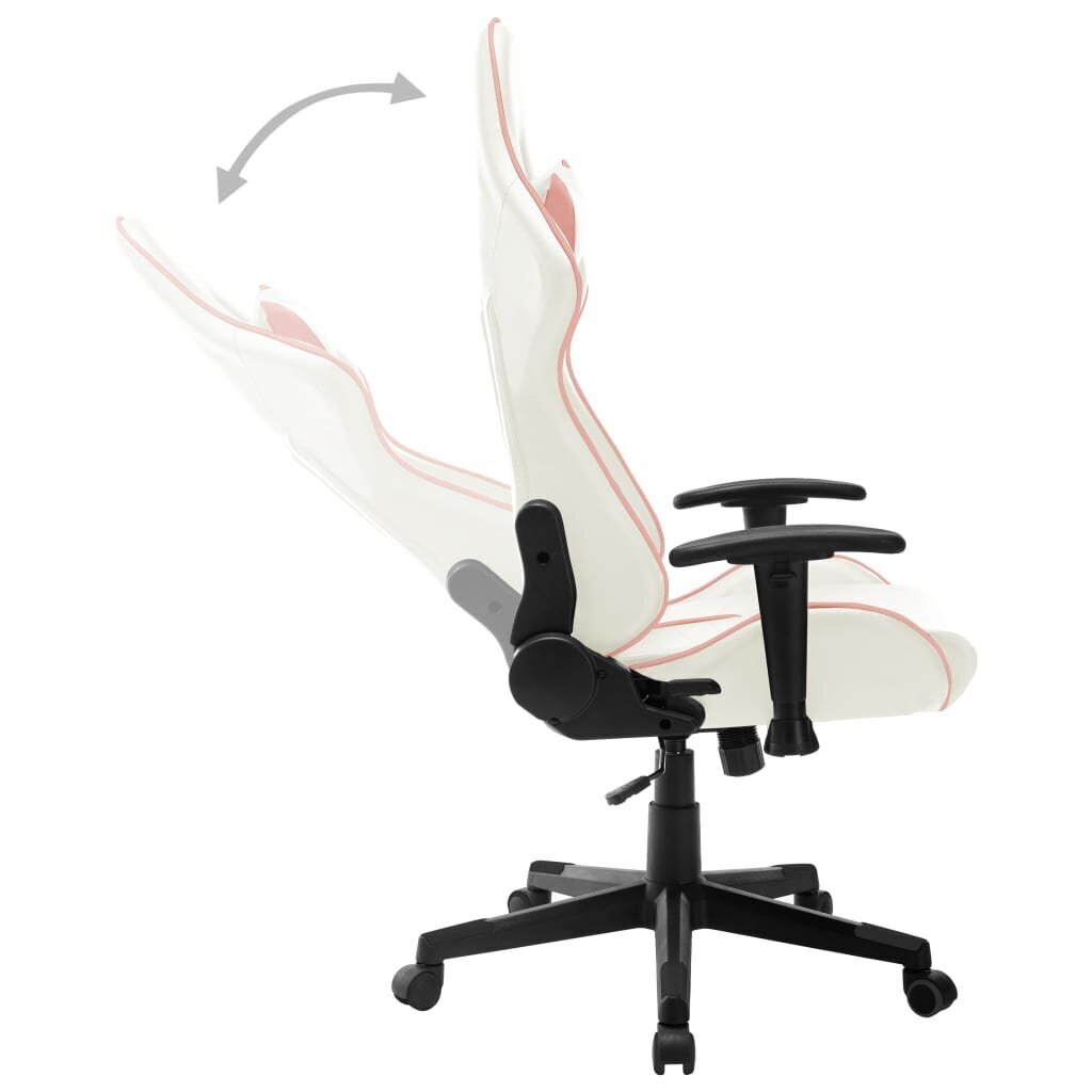 Žaidimų kėdė, balta ir rožinė kaina ir informacija | Biuro kėdės | pigu.lt