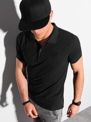 Polo marškinėliai vyrams Ombre S1374, juoda kaina ir informacija | Vyriški marškinėliai | pigu.lt