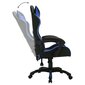 Žaidimų kėdė su LED lemputėmis, mėlyna ir juoda kaina ir informacija | Biuro kėdės | pigu.lt