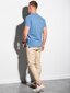 Polo marškinėliai vyrams Ombre S1374, mėlyni kaina ir informacija | Vyriški marškinėliai | pigu.lt
