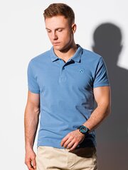 Polo marškinėliai vyrams Ombre S1374, mėlyni kaina ir informacija | Vyriški marškinėliai | pigu.lt