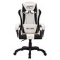 Žaidimų kėdė su LED lemputėmis, balta ir juoda, dirbtinė oda kaina ir informacija | Biuro kėdės | pigu.lt
