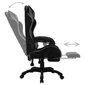 Žaidimų kėdė su LED lemputėmis, pilka ir juoda, dirbtinė oda kaina ir informacija | Biuro kėdės | pigu.lt