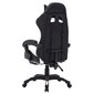 Žaidimų kėdė su LED lemputėmis, balta ir juoda, dirbtinė oda kaina ir informacija | Biuro kėdės | pigu.lt