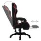 Žaidimų kėdė su LED lemputėmis, raudona ir juoda цена и информация | Biuro kėdės | pigu.lt