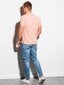Polo marškinėliai vyrams Ombre S1374, rožiniai цена и информация | Vyriški marškinėliai | pigu.lt
