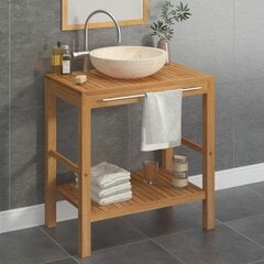 Vonios spintelė su praustuvu, ruda цена и информация | Комплекты в ванную | pigu.lt
