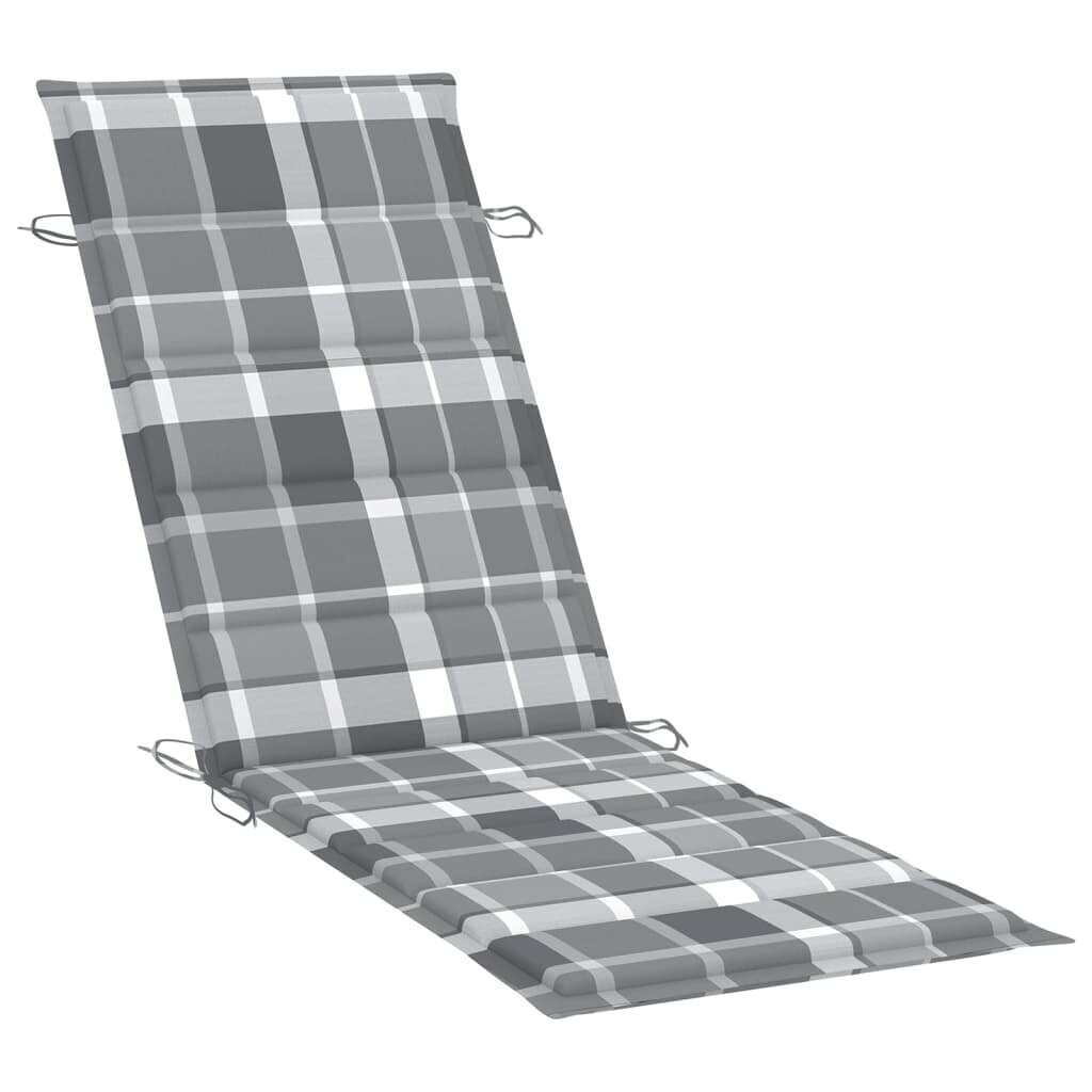 Sodo saulės gultas su čiužinuku, akacijos medienos masyvas цена и информация | Gultai | pigu.lt