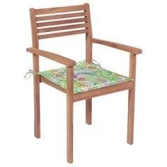 Sodo kėdės su lapų raštų pagalvėlėmis, 2 vnt kaina ir informacija | Lauko kėdės, foteliai, pufai | pigu.lt