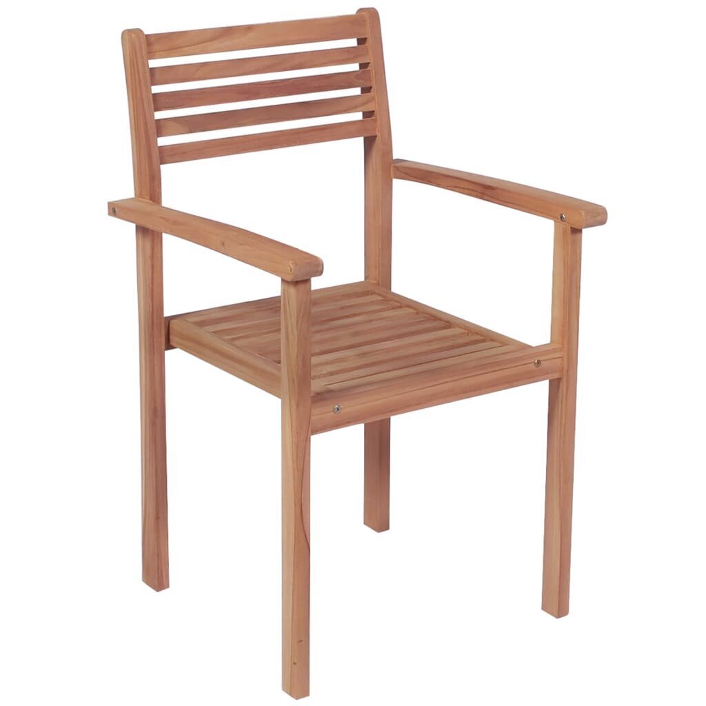 Sodo kėdės su languotomis pagalvėlėmis, 4vnt., tikmedis kaina ir informacija | Lauko kėdės, foteliai, pufai | pigu.lt