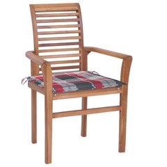 Valgomojo kėdės su languotomis pagalvėlėmis, 2vnt. kaina ir informacija | Lauko kėdės, foteliai, pufai | pigu.lt