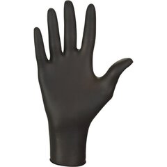 Перчатки одноразовые нитриловые Mercator Nitrylex Black, черные, 100 шт. размер XL цена и информация | Рабочие перчатки | pigu.lt