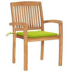 Sodo kėdės su šviesiai žaliomis pagalvėlėmis, 2vnt. kaina ir informacija | Lauko kėdės, foteliai, pufai | pigu.lt