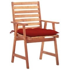 Lauko kėdės su pagalvėlėmis, 2 vnt., rudos kaina ir informacija | Lauko kėdės, foteliai, pufai | pigu.lt